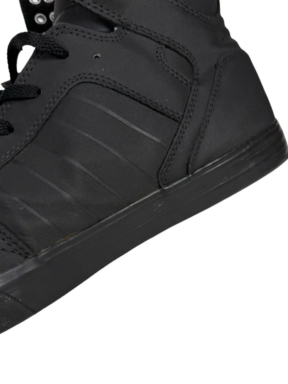 Supra Skytop Muska Red Carpet Skate Shoes Mens Size 12 Black Sneakers - Picture 14 of 16
